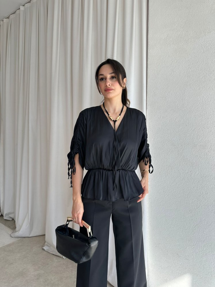 RALYA Bluz 8448 - Siyah - Mooi Butik