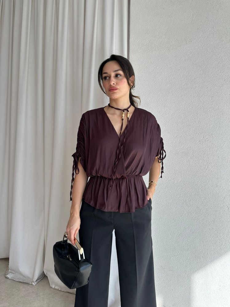 RALYA Bluz 8448 - Bordo - Mooi Butik