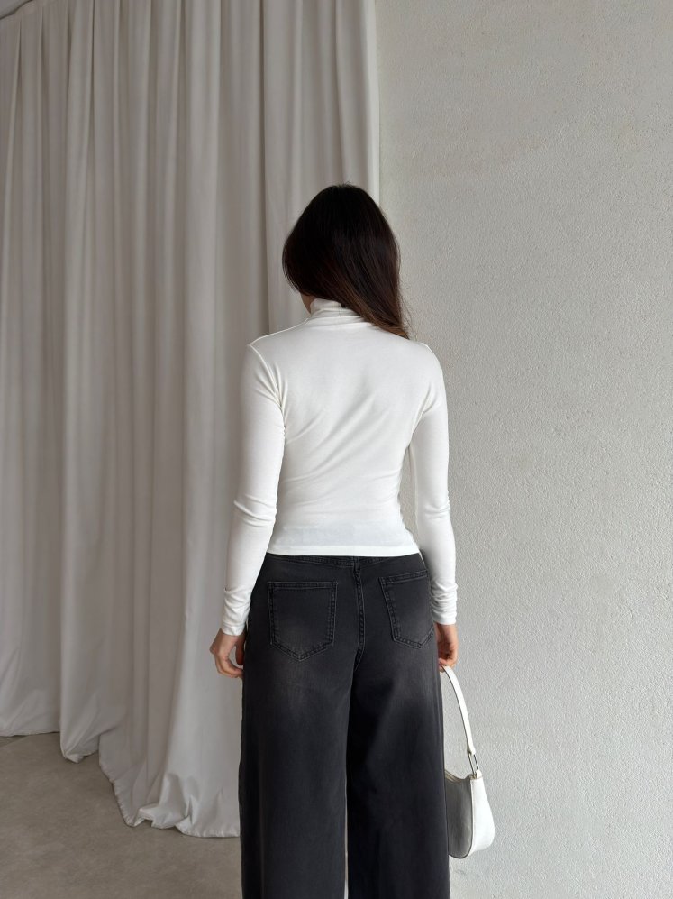 RANDY Balıkçı Yaka Bluz 8869 - Beyaz - Mooi Butik (1)