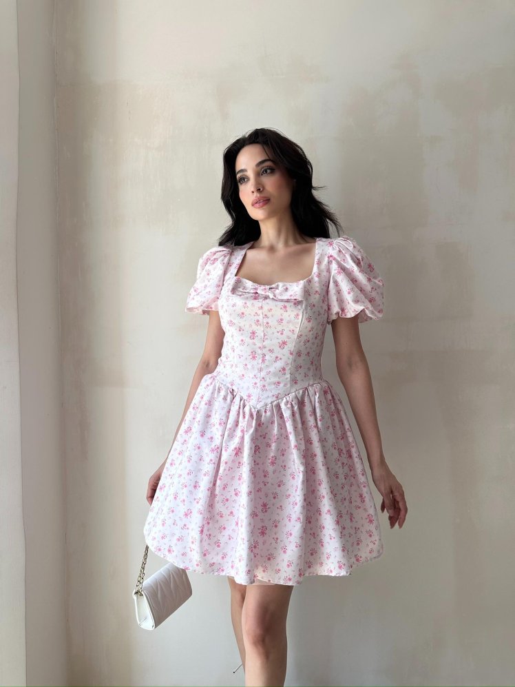 RAYS Mini Elbise 5104 - Pembe - Mooi Butik