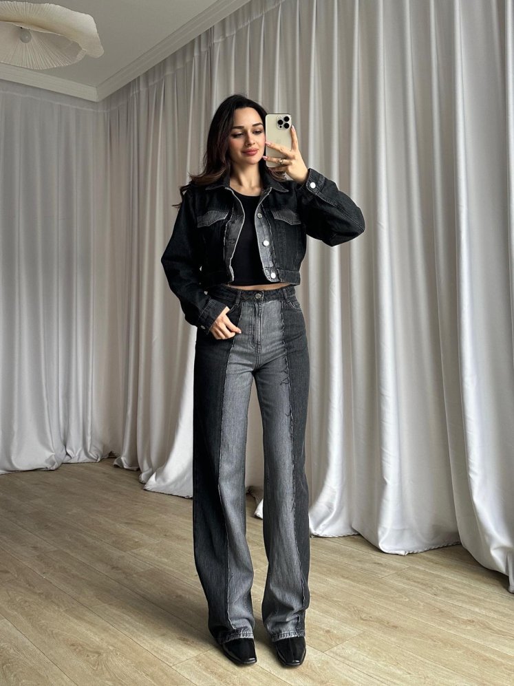 REAL Denim Takım 8317 - Gri - Mooi Butik