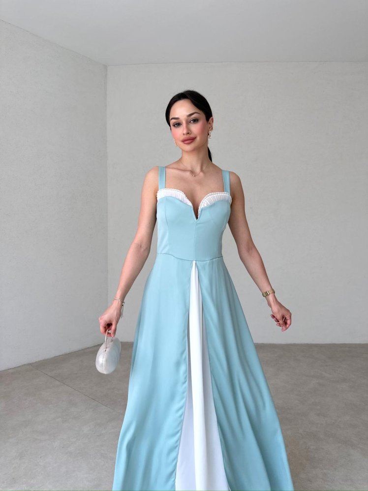 RENDA Maxi Elbise 1410 - Yeşil - Mooi Butik