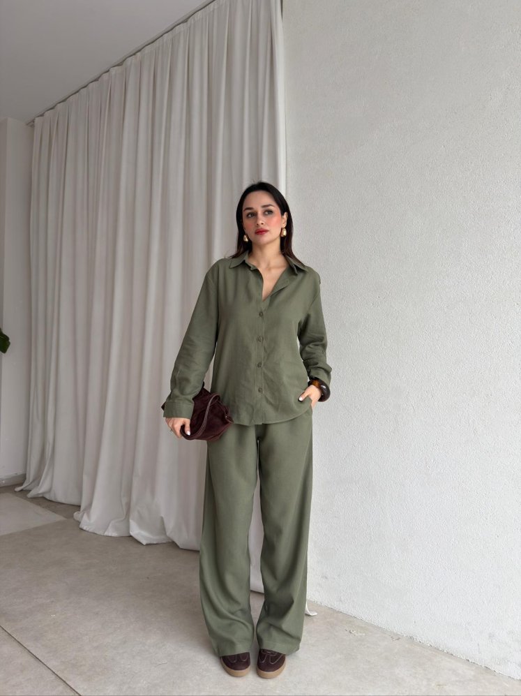 RİBON Takım 8940 - Haki - Mooi Butik