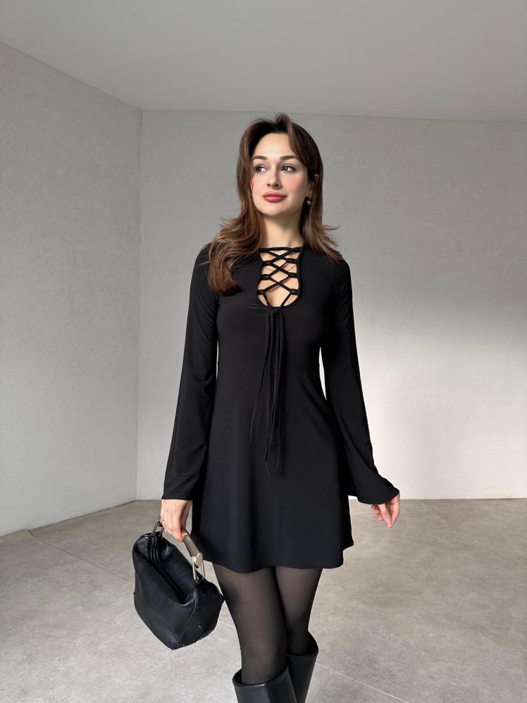 RİDELL Mini Elbise 0929 - Siyah - Mooi Butik