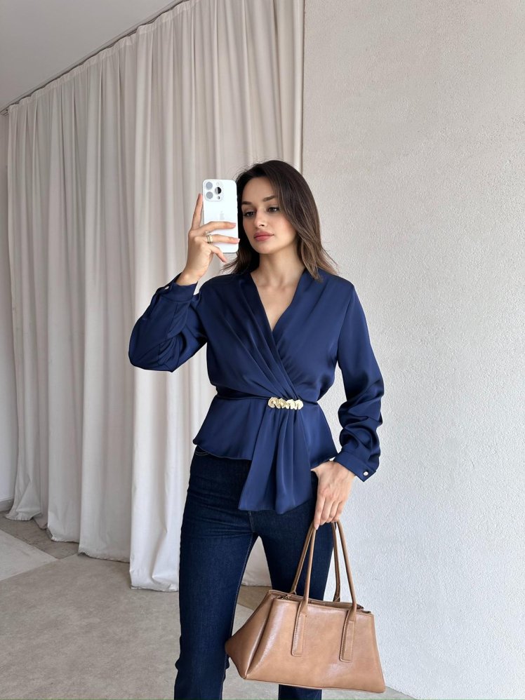 RİDER Bluz 8287 - Lacivert - Mooi Butik