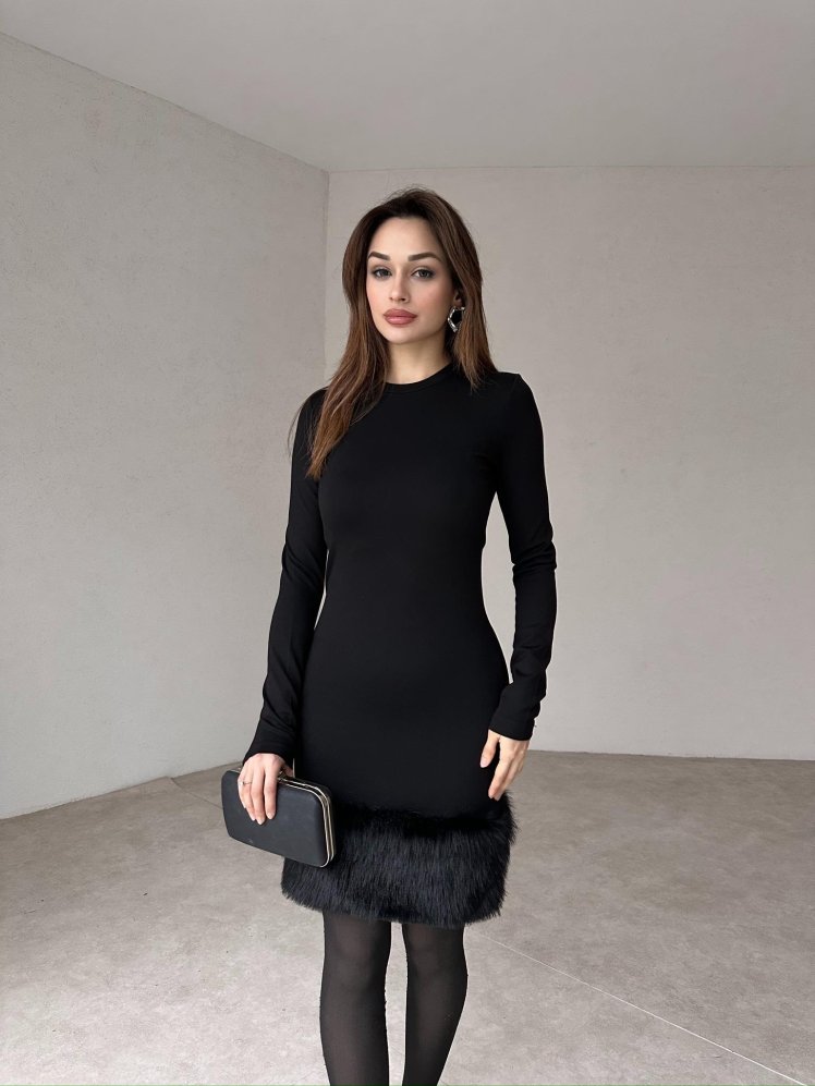 RİGO Mini Elbise 9281 - Siyah - Mooi Butik