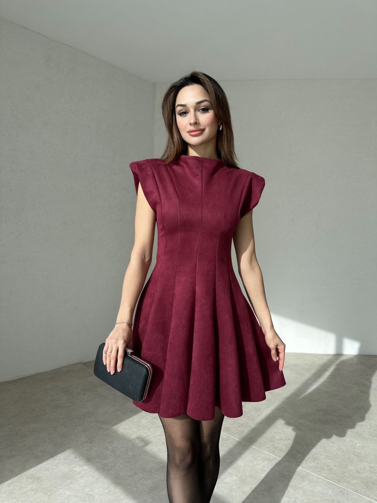 RİVOLİ Mini Elbise 2989 - Bordo - Mooi Butik