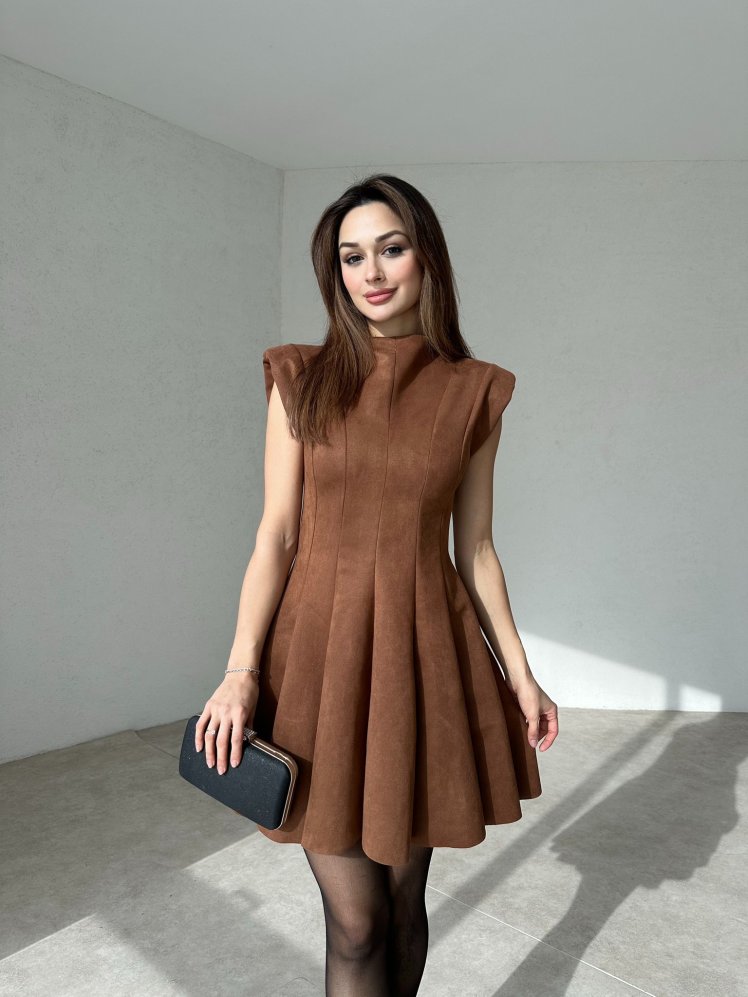 RİVOLİ Mini Elbise 2989 - Kahverengi - Mooi Butik