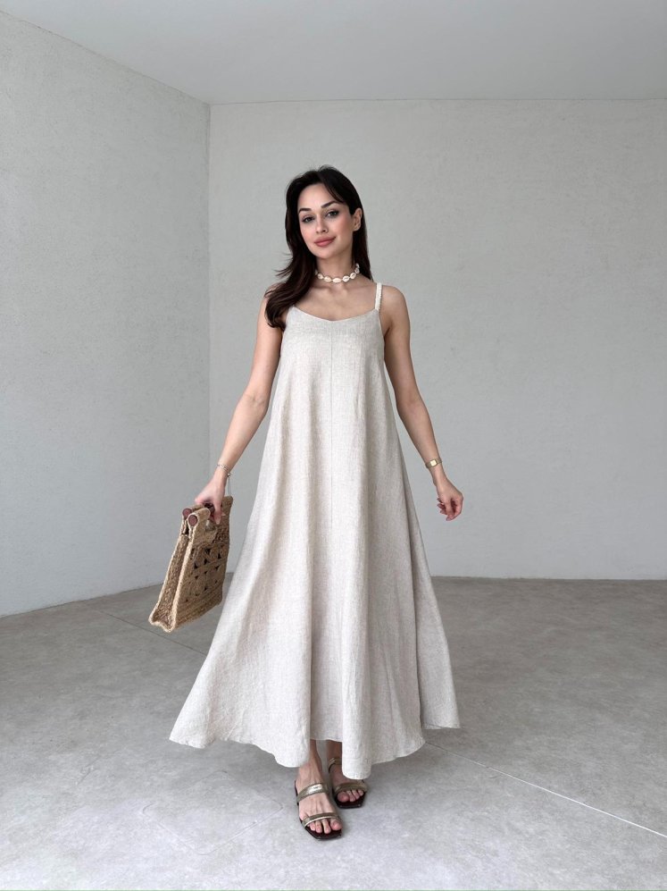 RODMAN Maxi Elbise 3299 - Taş - Mooi Butik