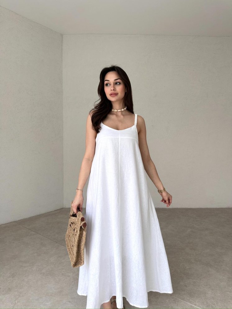 RODMAN Maxi Elbise 3299 - Beyaz - Mooi Butik