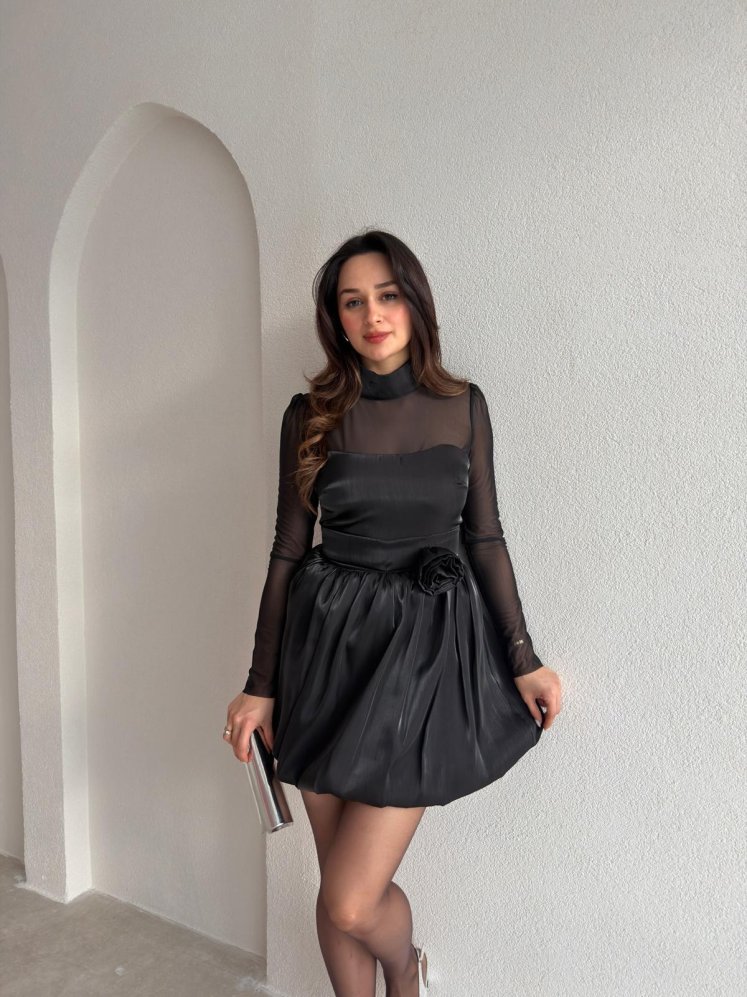 ROLLA Mini Elbise 6857 - Siyah - Mooi Butik