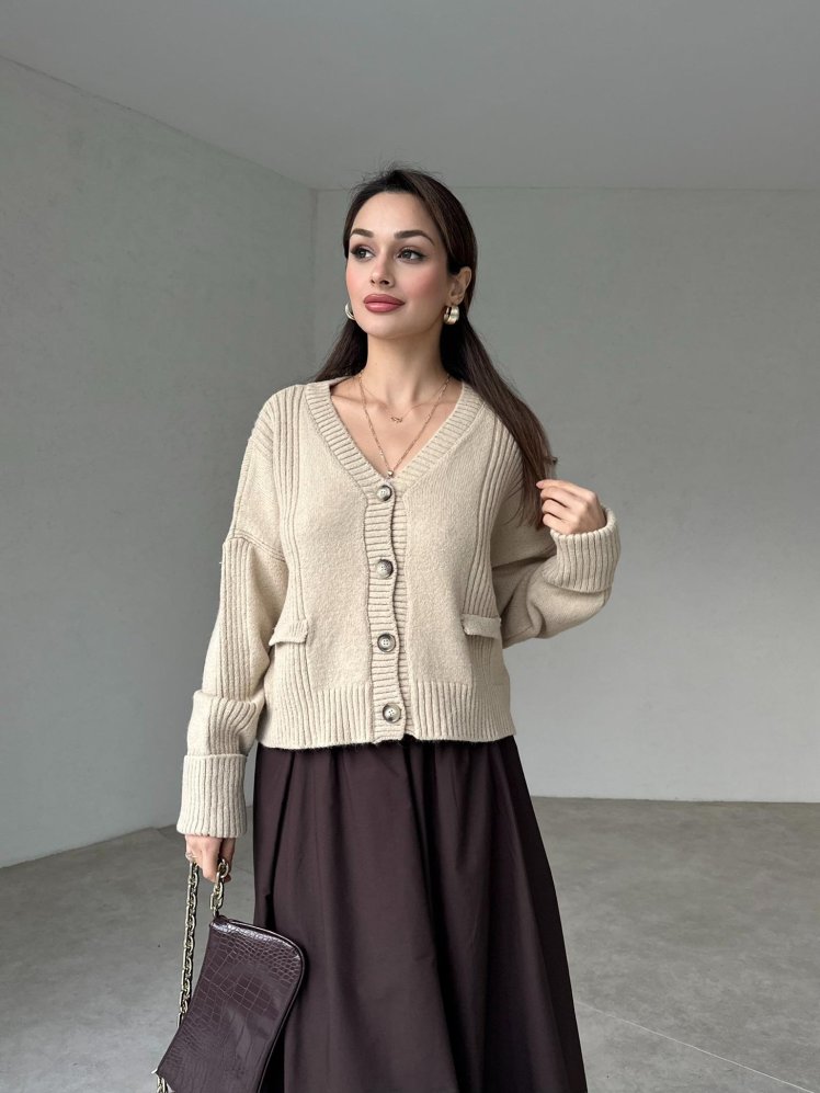 RONWA Hırka 5252 - Krem - Mooi Butik