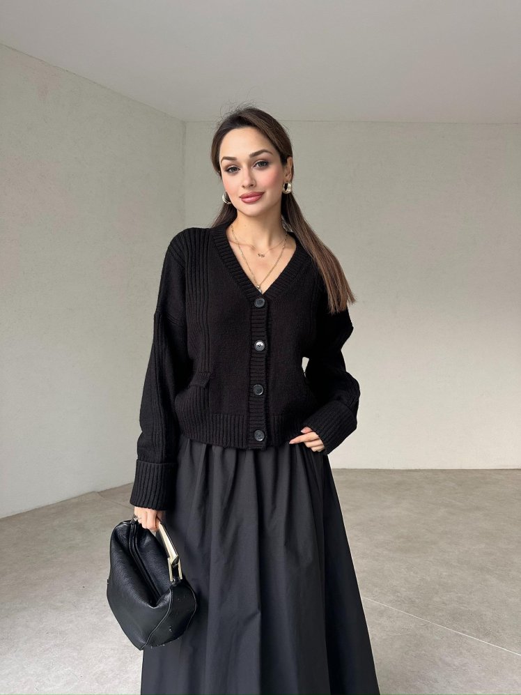 RONWA Hırka 5252 - Siyah - Mooi Butik