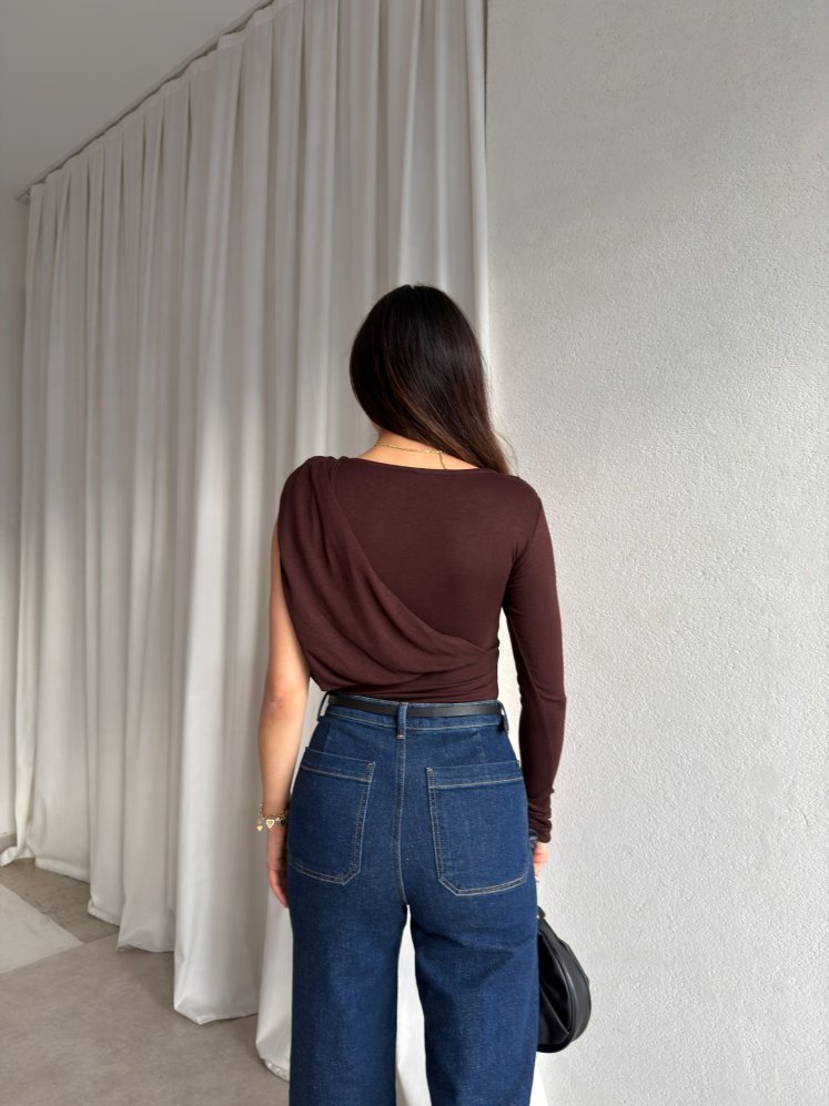  SALVO Bodysuit 8844 - Acı Kahve - Mooi Butik (1)