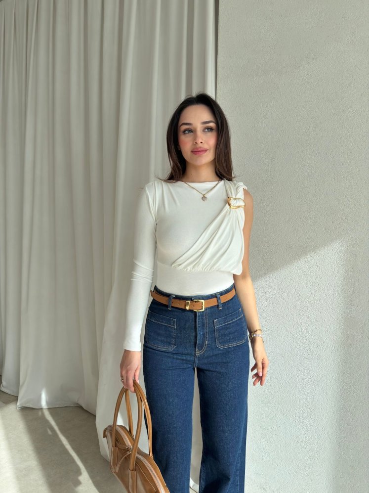 SALVO Bodysuit 8844 - Beyaz - Mooi Butik