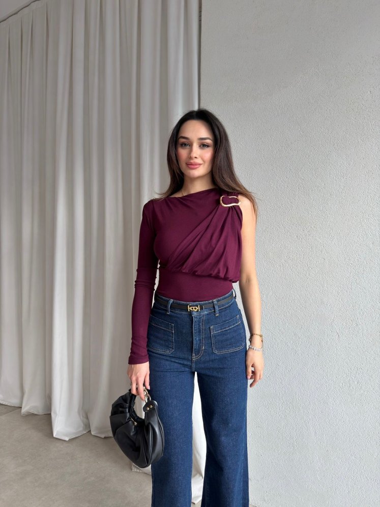 SALVO Bodysuit 8844 - Mürdüm - Mooi Butik