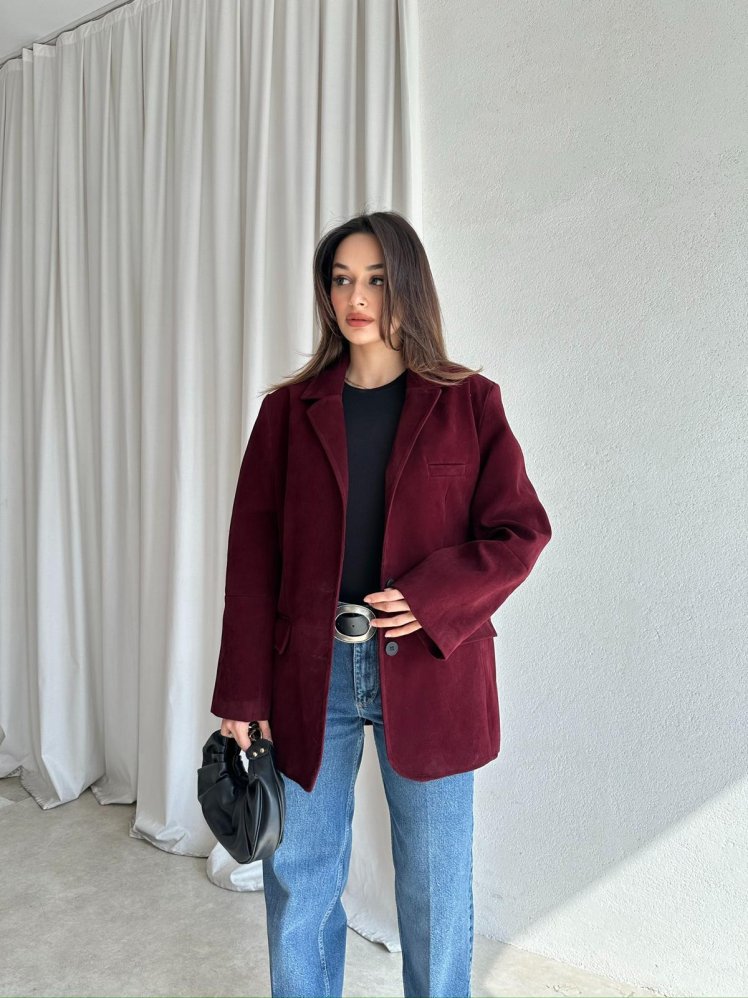 SANTOS Ceket 8342 - Bordo - Mooi Butik