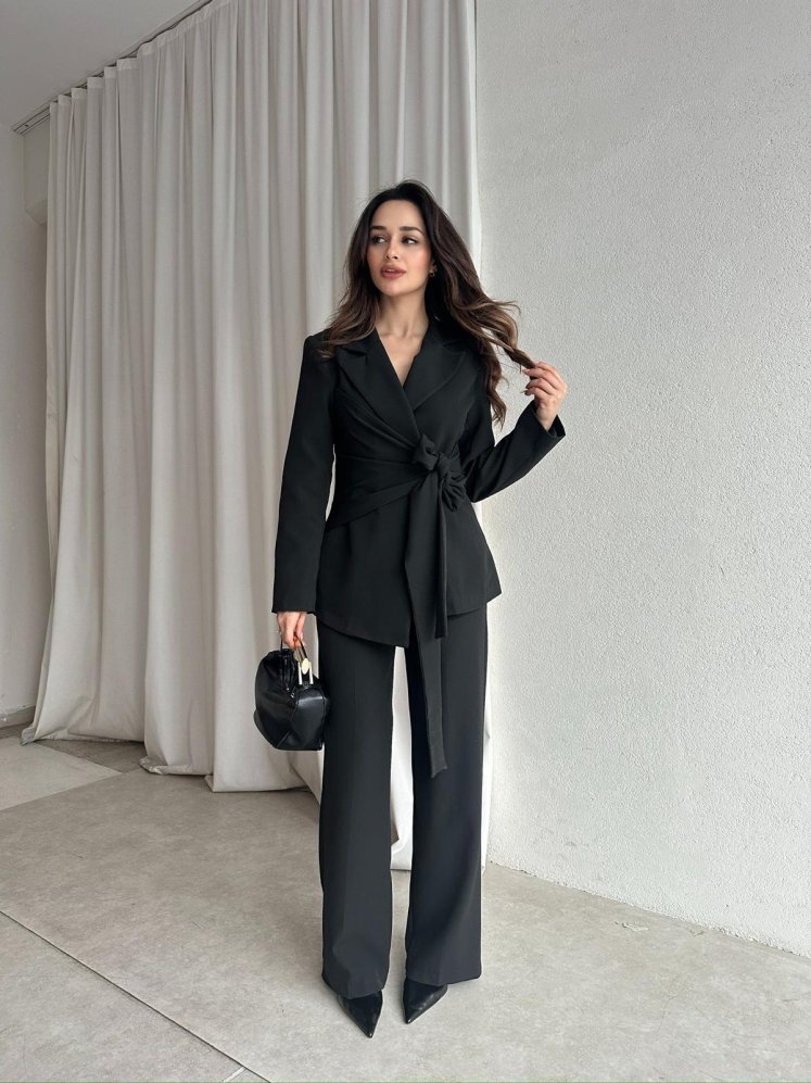 SAVAGE Kuşaklı Takım 8762 - Siyah - Mooi Butik