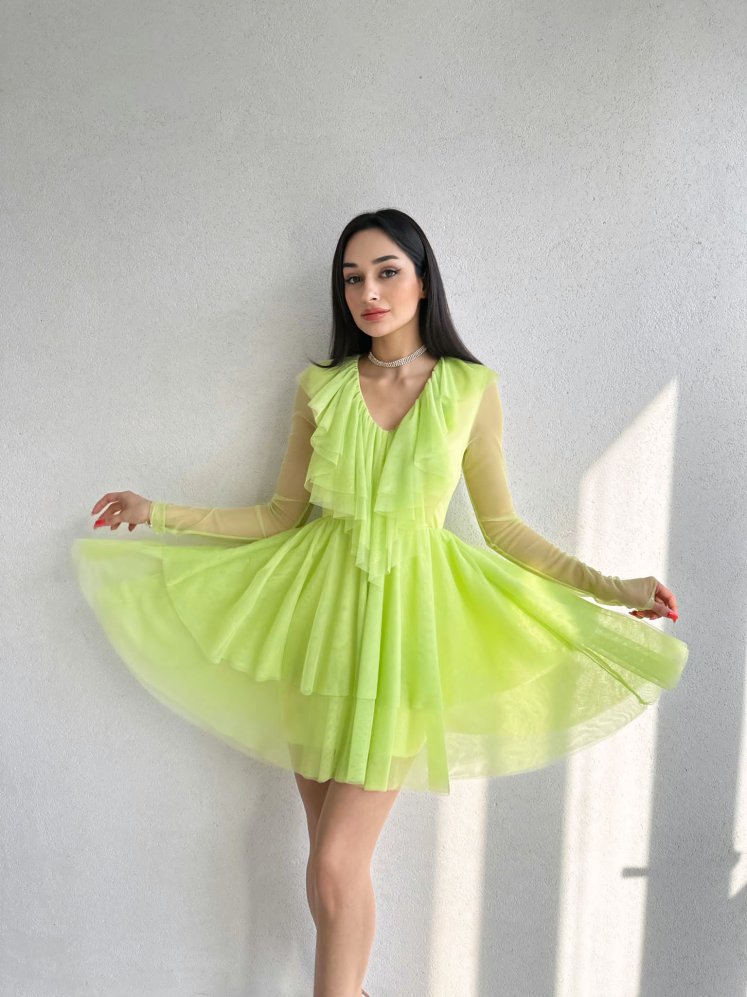 Scoot Elbise 2408 - Yeşil - Mooi Butik