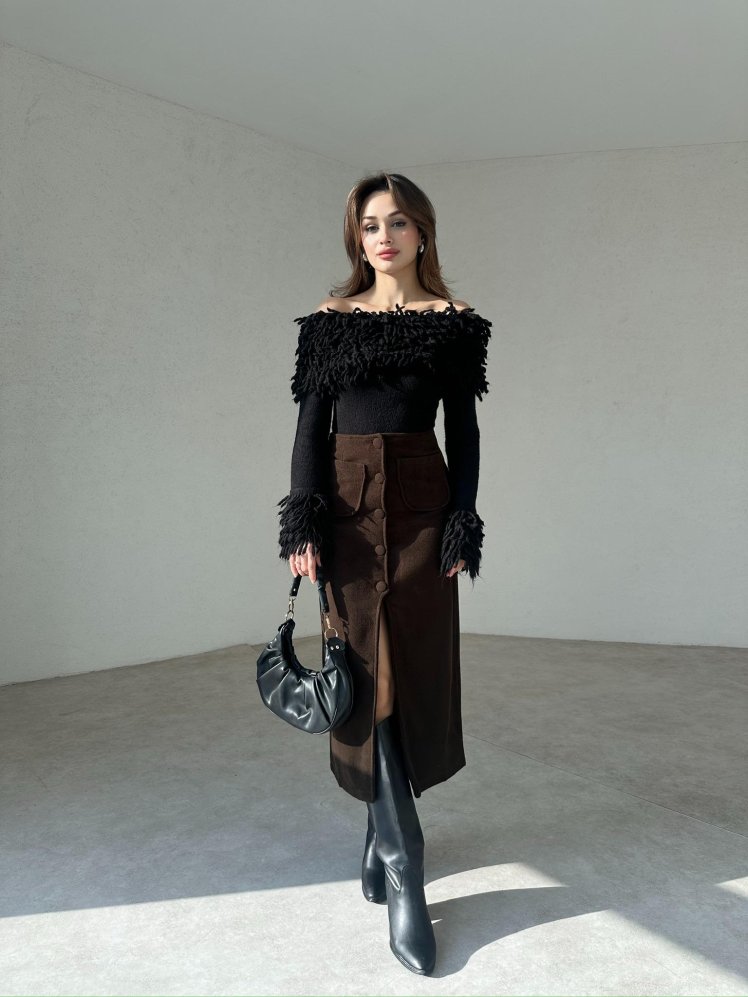 SİMEV Etek 8751 - Acı Kahve - Mooi Butik