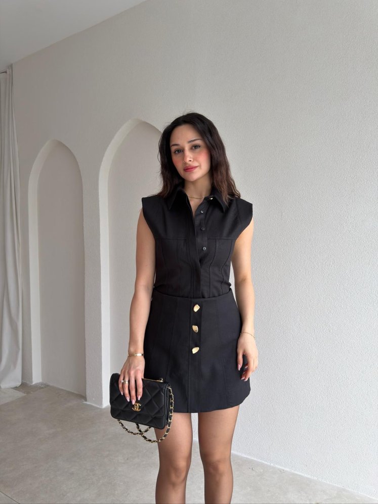 SLİMS Yelekli Takım 8230 - Siyah - Mooi Butik