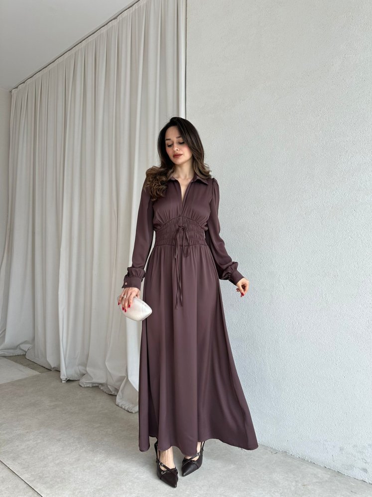 SMART Elbise 8733 - Acı Kahve - Mooi Butik