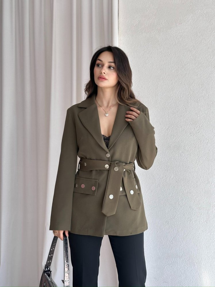 SOFT Ceket 8592 - Haki - Mooi Butik
