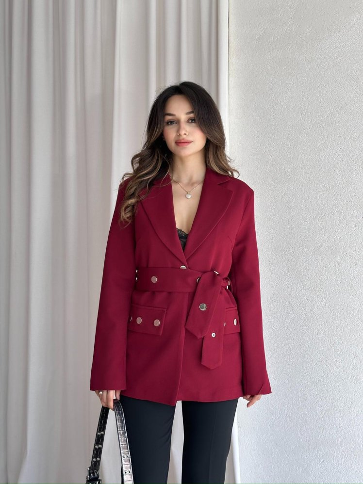 SOFT Ceket 8592 - Bordo - Mooi Butik