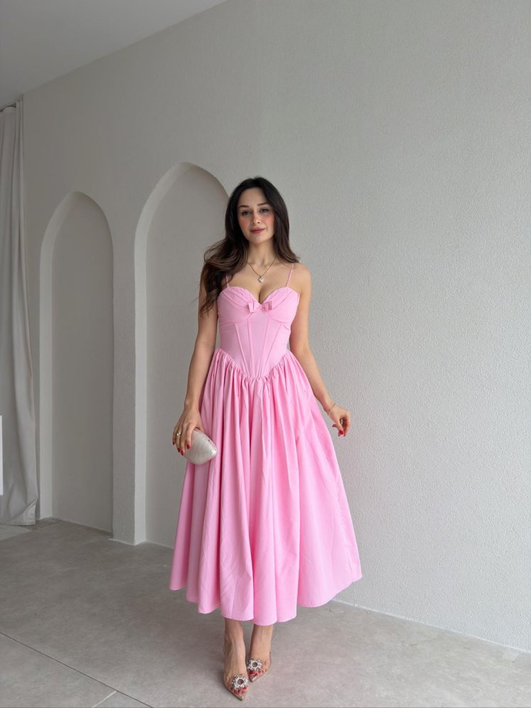 SOROS Maxi Elbise 9235 - Pembe - Mooi Butik
