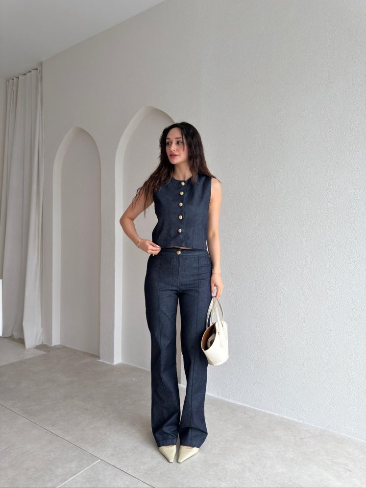 SPACE Denim Takım 8253 - Lacivert - Mooi Butik