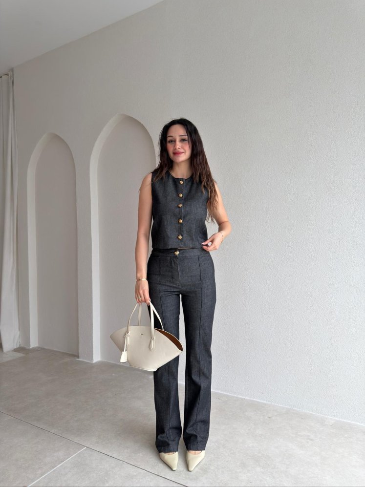 SPACE Denim Takım 8253 - Siyah - Mooi Butik