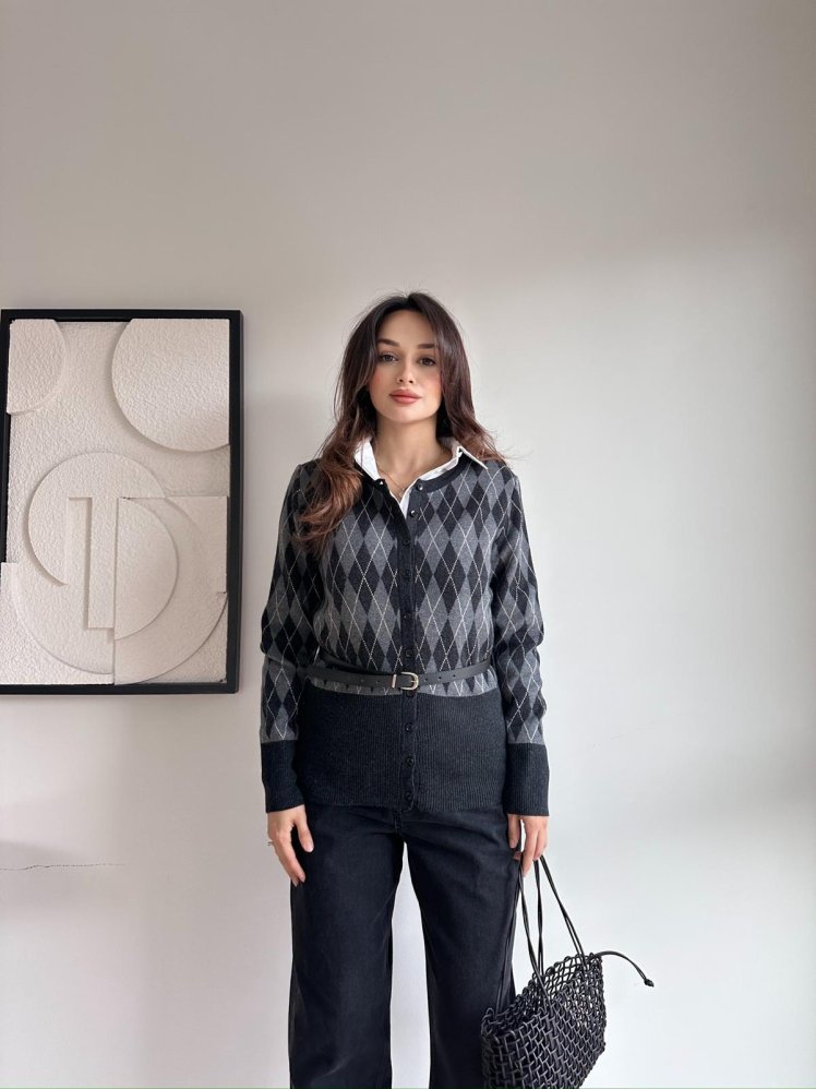 SPARK Hırka 8477 - Siyah - Mooi Butik