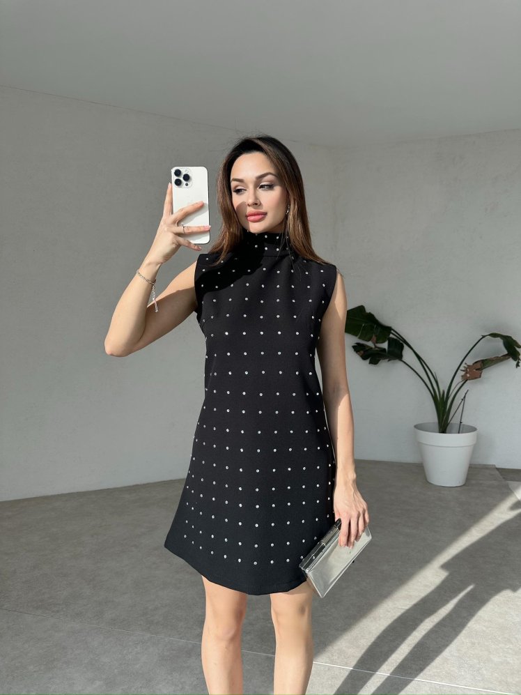 SPARROW Mini Elbise 4772 - Siyah - Mooi Butik