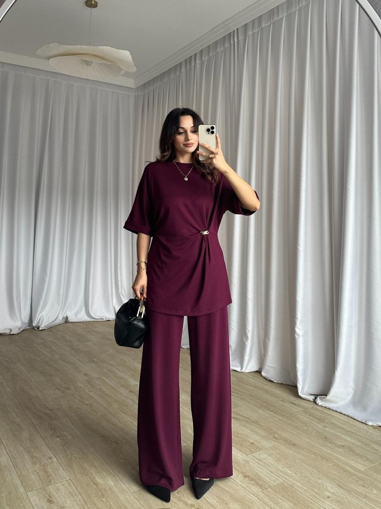 SUAREZ Takım 8387 - Bordo - Mooi Butik