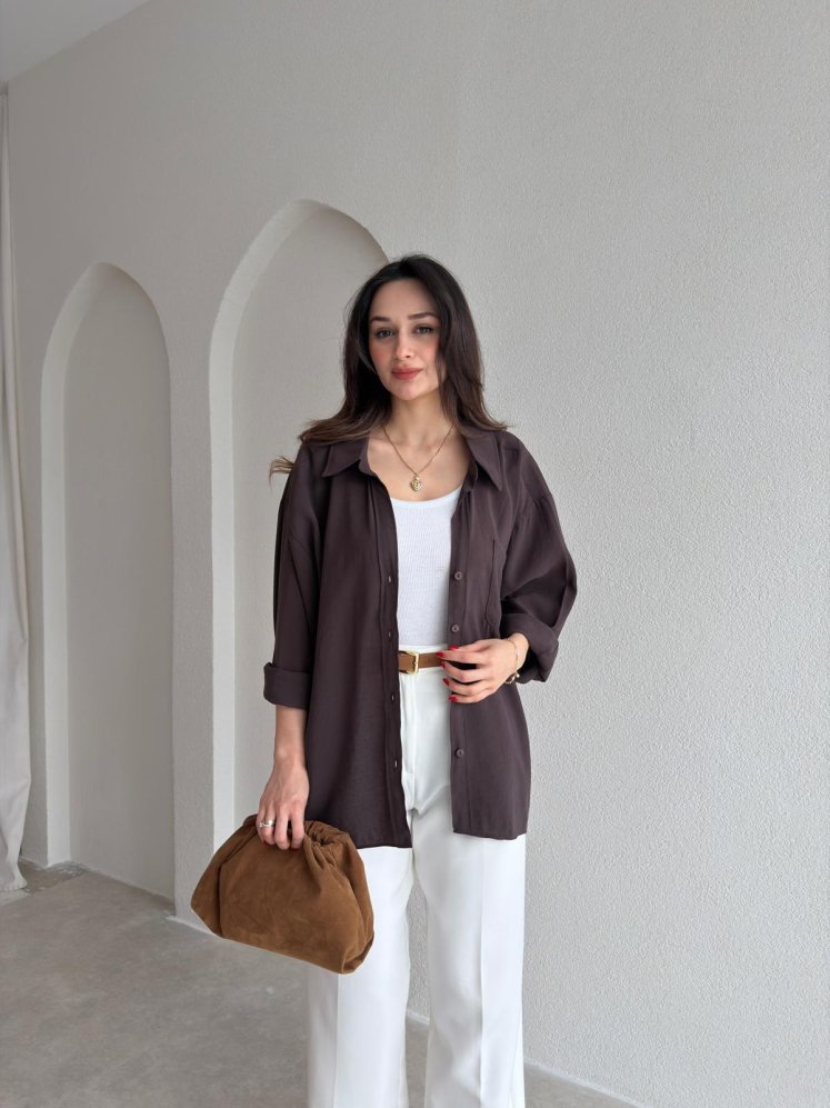 SWAT Gömlek 9029 - Acı Kahve - Mooi Butik