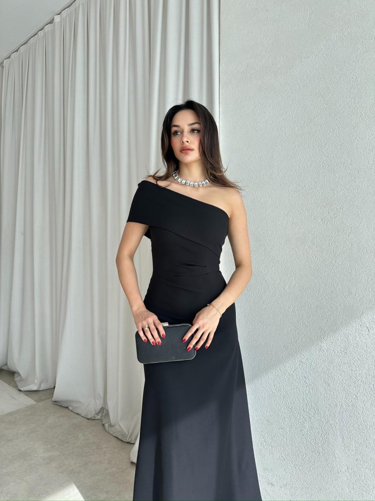 RECORD Elbise 8652 - Siyah - Mooi Butik