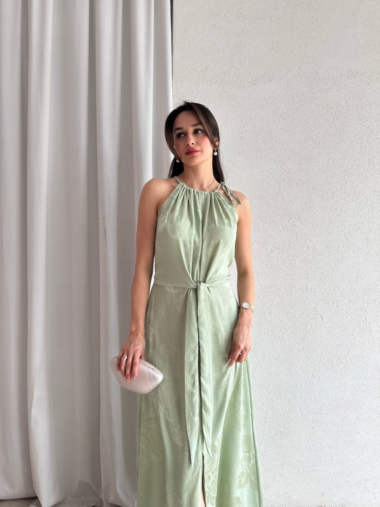 TARON Maxi Elbise 6489 - Yeşil - Mooi Butik