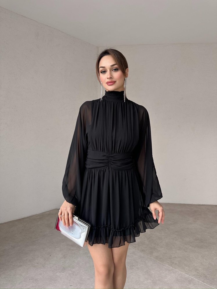 TASHA Mini Elbise 4637 - Siyah - Mooi Butik