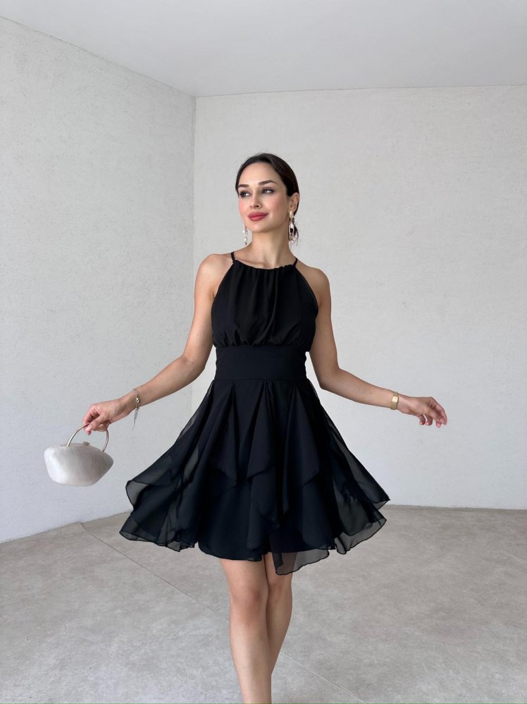 TAVENS Mini Elbise 2084 - Siyah - Mooi Butik