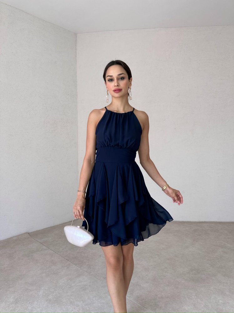 TAVENS Mini Elbise 2084 - Lacivert - Mooi Butik