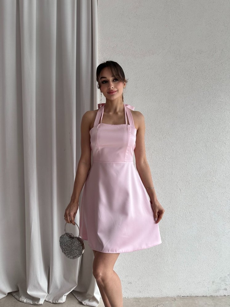 TEGAN Mini Elbise 3732 - Pudra - Mooi Butik