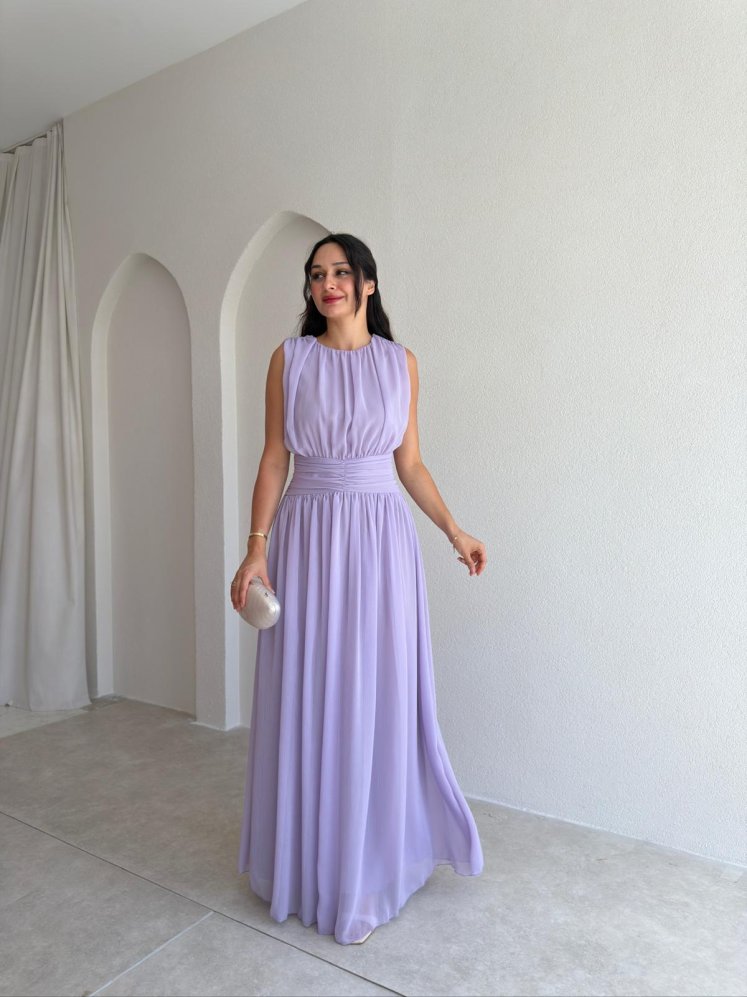 TİAGO Maxi Elbise 3706 - Lila - Mooi Butik