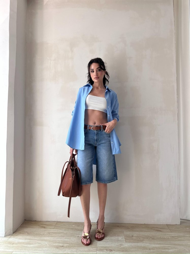 TİGER Gömlek 8410 - Mavi - Mooi Butik