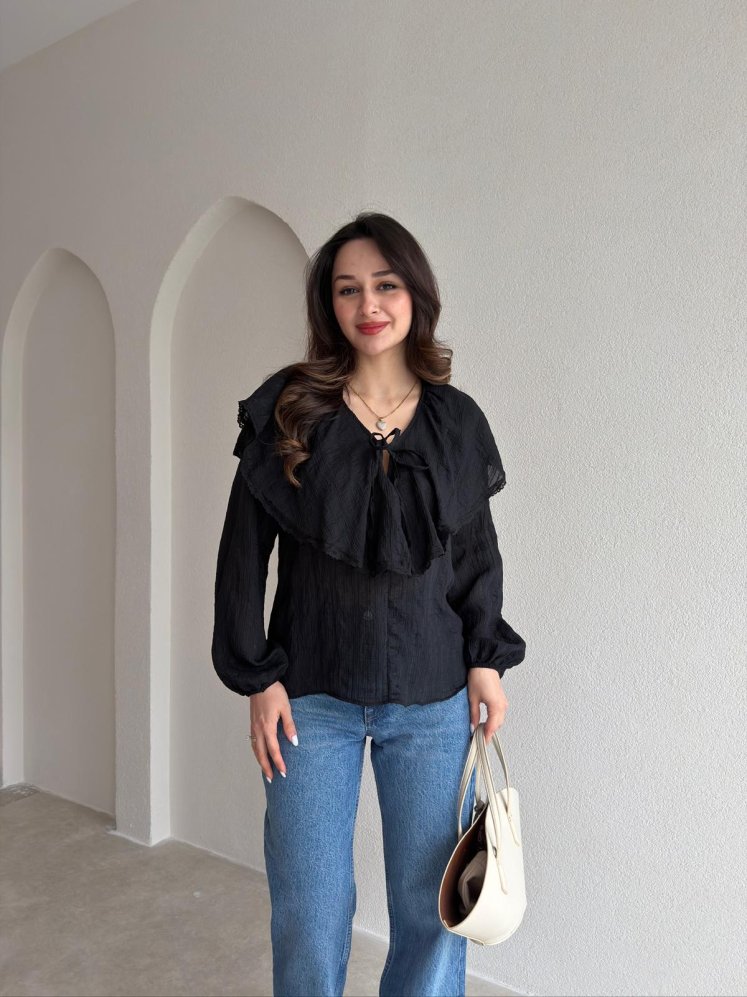 TİNKY Bluz 2391 - Siyah - Mooi Butik