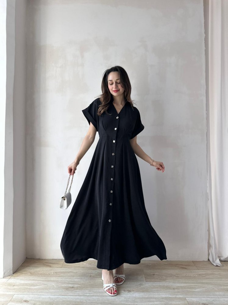 TİTA Maxi Elbise 4736 - Siyah - Mooi Butik