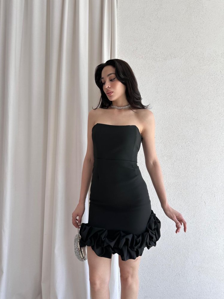 TOWER Mini Elbise 5960 - Siyah - Mooi Butik