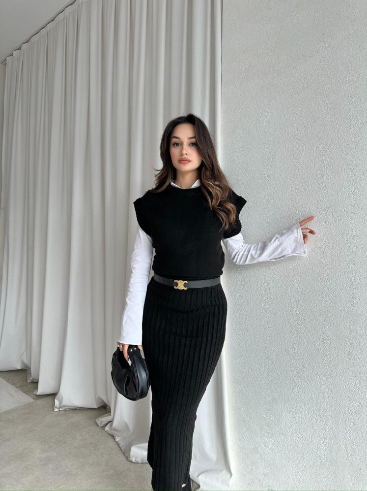 Triko WİNONA Takım 6483 - Siyah - Mooi Butik