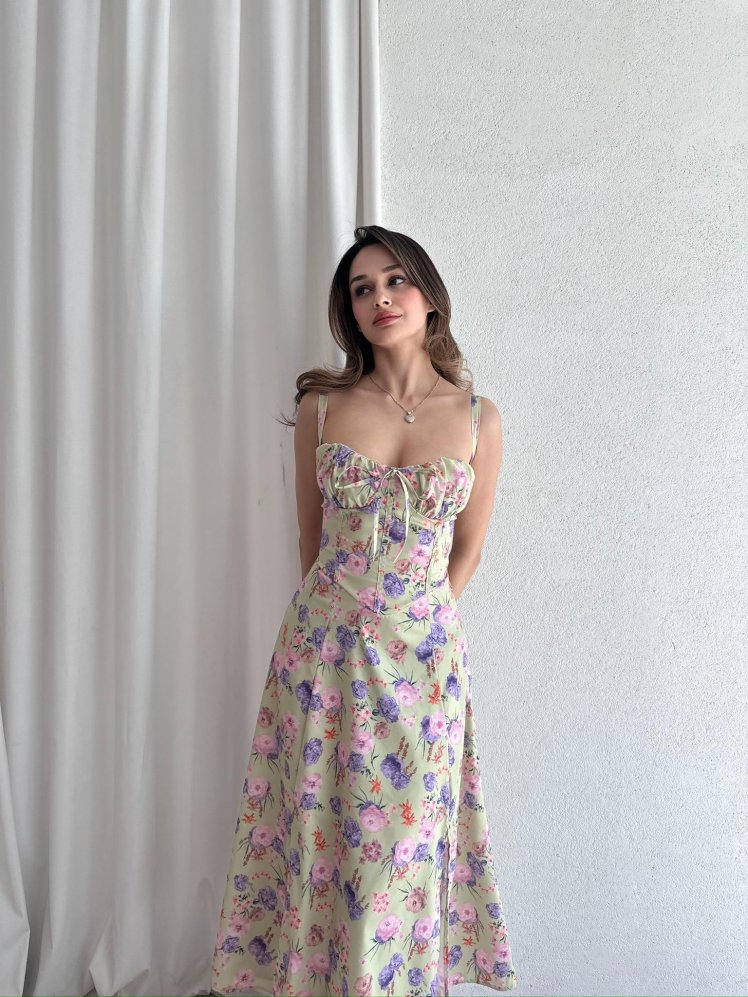 TULPAN Midi Elbise 1394 - Mooi Butik