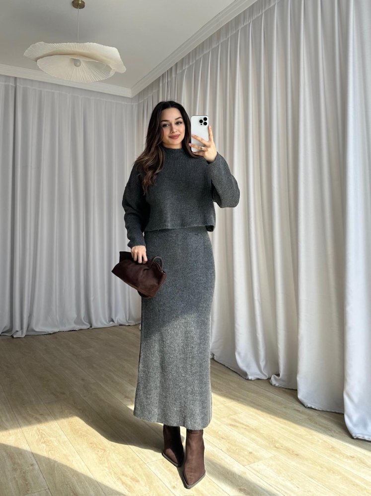 UPSET Triko Takım 8667 - Gri - Mooi Butik