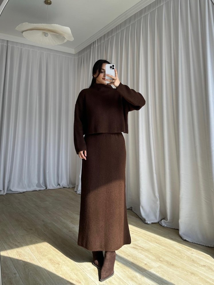 UPSET Triko Takım 8667 - Kahverengi - Mooi Butik